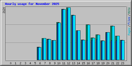 Hourly usage for November 2025