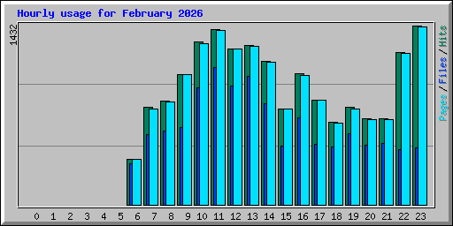 Hourly usage for February 2026